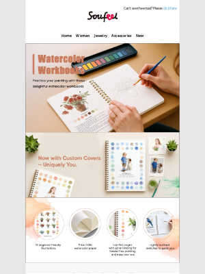 Soufeel Jewelry - Practice your painting with these watercolor workbooks