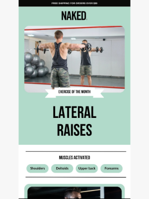 Naked Nutrition - 🏋️‍♂️ Exercise of the Month - 💪 Lateral Raise