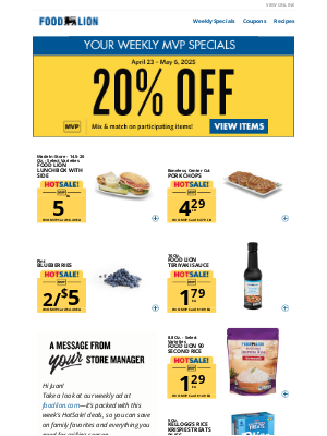 Food Lion - Your MVP Weekly Specials have arrived!