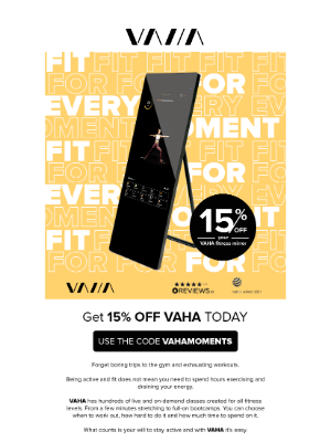 VAHA (UK) - Getting fit has never been easier