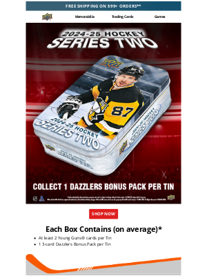 Upper Deck - 2024-25 Upper Deck Series Two Tin is Available!