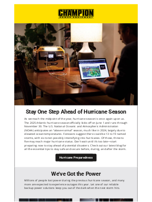Champion Power Equipment - Be Ready Before the Storm Hits ⛈️