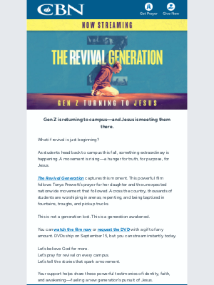 The Christian Broadcasting Network - Gen Z is stirring a spiritual awakening. See how.