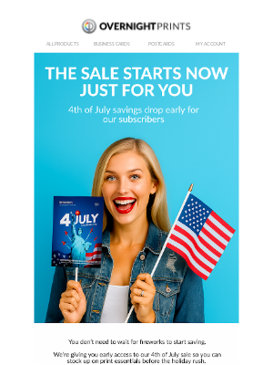 Overnight Prints - Early Access: Your 4th of July Discount Starts Now