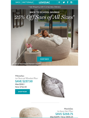 Lovesac - Save 25% on the best seat in the house