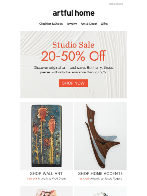 Artful Home - 20–50% Off Unique Finds in Studio Sale