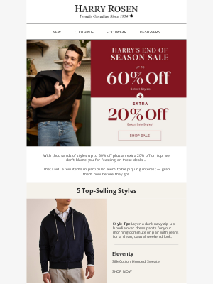 Harry Rosen - Top 5 Sale Best-Sellers (with an Extra 20% Off)