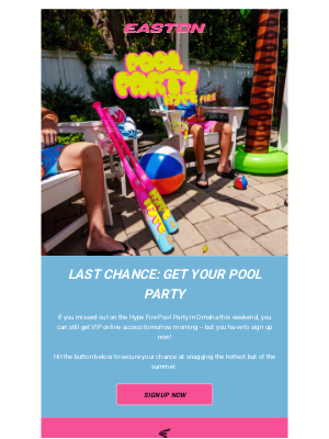 Easton Slowpitch - Last Chance for Pool Party 🏖️