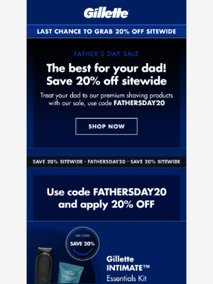Gillette - Final hours—Father’s Day Sale: 20% OFF