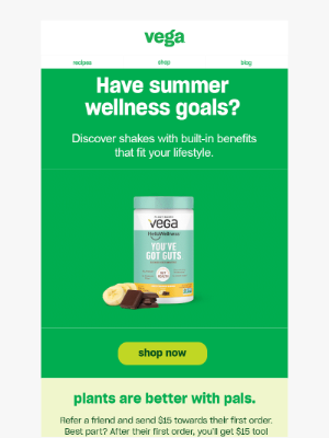 Vega - Got your back this summer with Hello Wellness ☀️