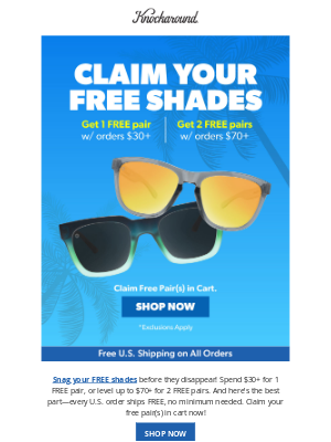 Knockaround - 🚨 FREE Polarized Shades!