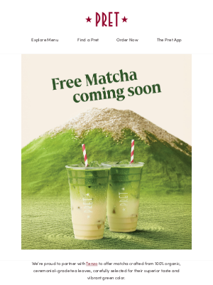 Pret A Manger - Pret’s Matcha moment