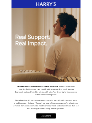 Harry's - This September, our mental health mission continues