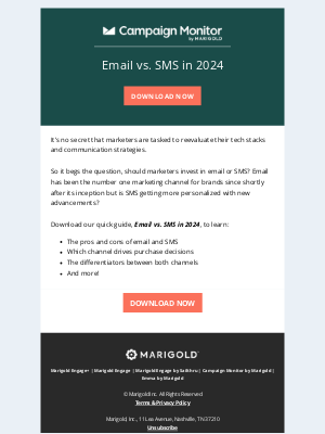 Campaign Monitor - Email vs. SMS. Which is the better marketing channel?