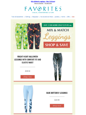 Catalog Favorites - Buy More, Save More ~ Mix & Match Leggings ~ Shop the Collection