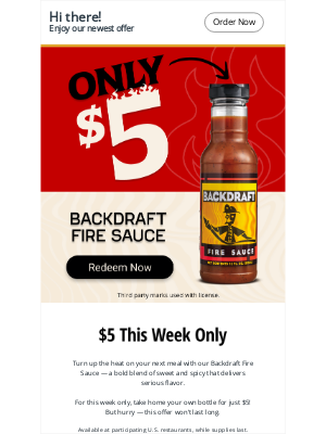 Firehouse Subs - 🔥 $5 Hot Sauce Bottles!