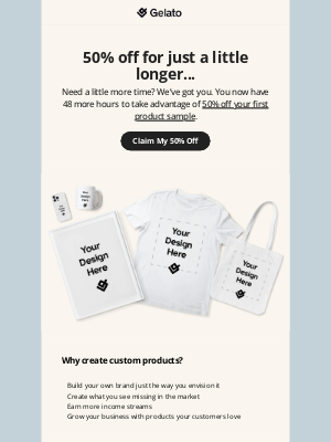 Gelato - Extended: 50% off for 48 more hours