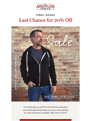 allamericanclothing - LAST CHANCE for 20% Off 💥🇺🇸