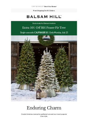 Balsam Hill - INSIDER EXCLUSIVE | Extra 10% Off