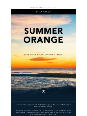 Spinnaker Watches - Turn Up the Heat with Summer Orange 🧡