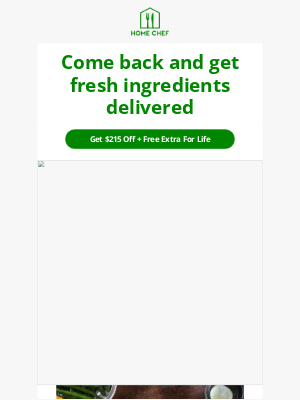 Home Chef - Mailcharts, come back to stress-free weeknight meals