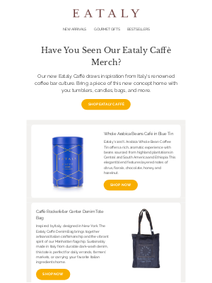 Eataly Net USA LLC - Have You Seen Our Eataly Caffè Merch?