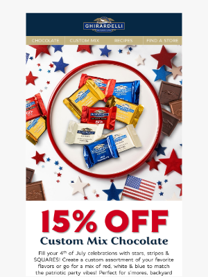 Ghirardelli Chocolate Company - 4th of July Sale Starts NOW ❤️🤍💙