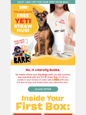 BarkShop - 🏃🏽‍♀️ Your FREE YETI® Mug isn’t gone yet-i…