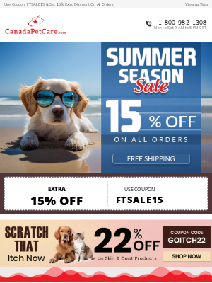 Canada Pet Care Email Marketing Strategy &amp; Campaigns | MailCharts