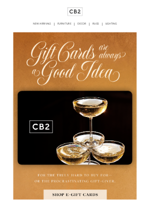 CB2 - THE BEST LAST-MINUTE GIFT