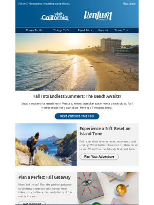 Visit California - Summer Isn’t Over Yet. Dive into Endless Summers