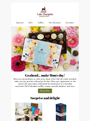 Lake Champlain Chocolates - Mother's Day is Sunday, May 11!