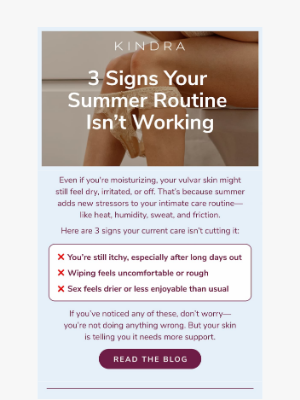 Kindra - 3 Subtle Signs Your Skin Needs More Support