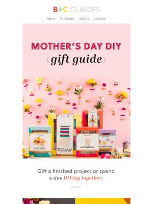 Mother's day email example from Brit + Co