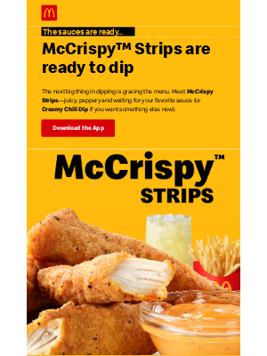 McDonald's - the new McCrispy™ Strips are in