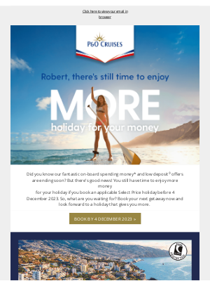 P&O Cruises - Our offer is still here.