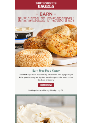 Bruegger's Bagels - It's a DOUBLE POINTS weekend ✌