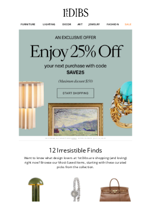 1stdibs - Just for you: 25% off your first purchase