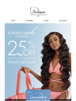 INDIQUE Virgin Hair Extensions - ⛱️ 25% Off Ends Today!