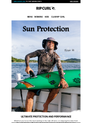 Rip Curl - Rash Guards for ultimate protection and performance