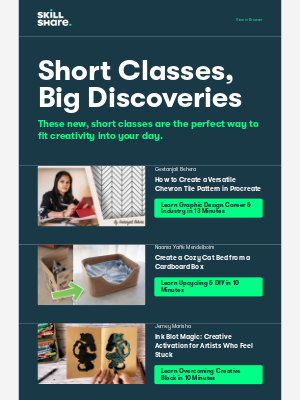 Skillshare - Classes Under 30 Minutes, Picked For You