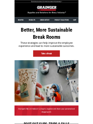 Grainger - 5 Strategies for a Better Break Room