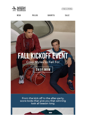 Original Penguin - The Fall Kickoff Event is Here!