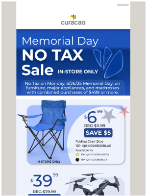 Today Only: NO TAX on Furniture, Appliances & Mattresses!
