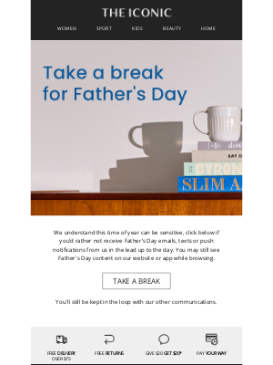 THE ICONIC (Australia) - A note ahead of Father's Day
