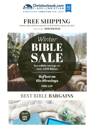 Christian Book Distributors - Click for Free Shipping & New Bargains at Our Winter Bible Sale!