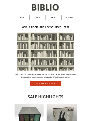 Biblio - Save up to 70% with books on sale!