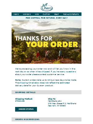 15 Great Order Confirmation Email Examples to Follow MailCharts