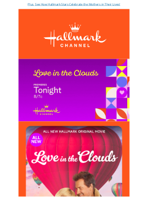 Hallmark Channel (Crown Media Holdings, Inc.) - Love in the Clouds Premieres Tonight 8/7c!