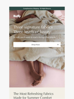 Buffy - Save 20% sitewide on performance cooling bedding
